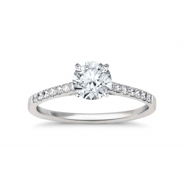 Anillo de oro blanco y brillantes